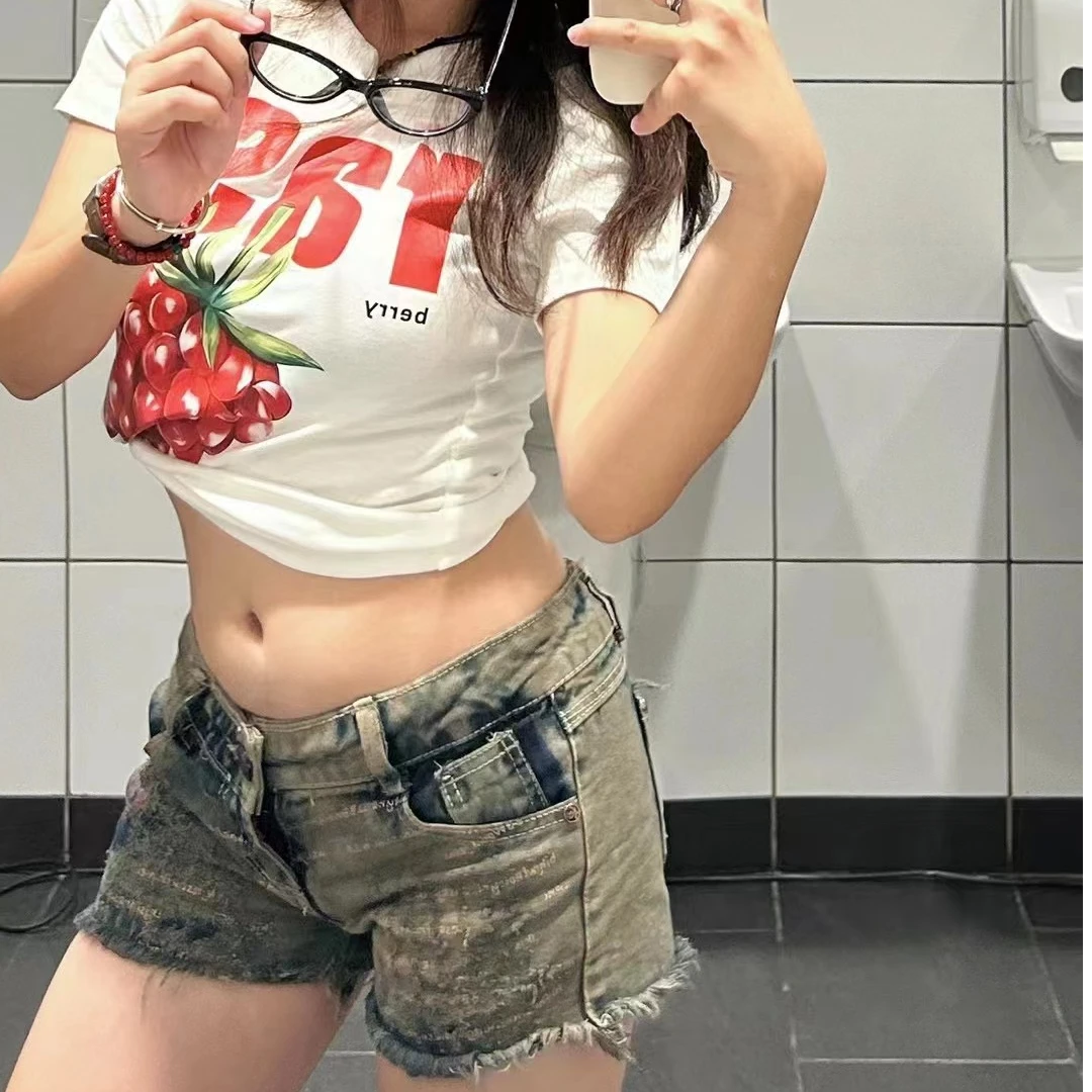 孤品古着辣妹复古短裤