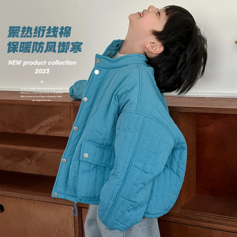 【现货】男童2023新款秋冬装冬季棉衣棉服加厚防风保暖宽松外套韩版
