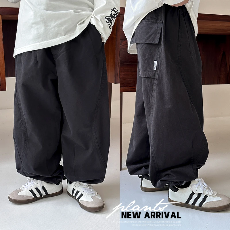 【现货】男童休闲裤春秋装2024新款中小童裤子韩版潮儿童运动长裤