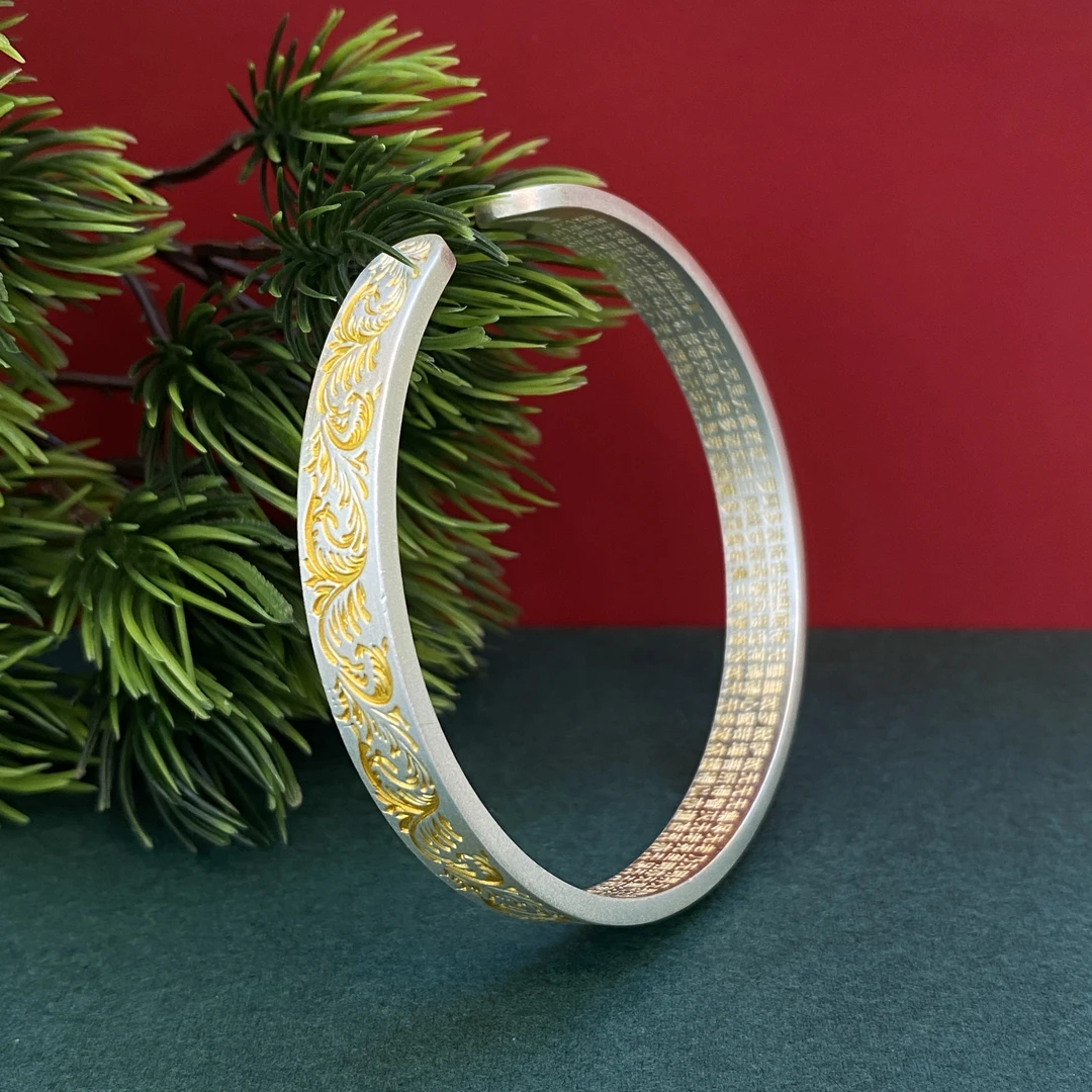 足银银制品 【小北好物】足银开口手镯-17QP29X62