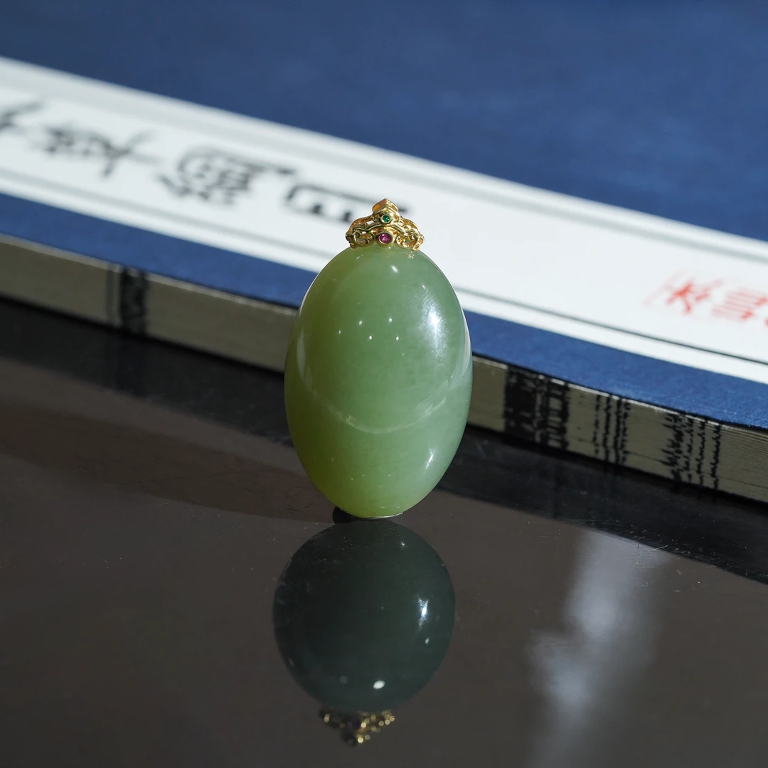 【小北严选】S925银和田玉吊坠31-17H08X594【多样性发一】约19*30mm