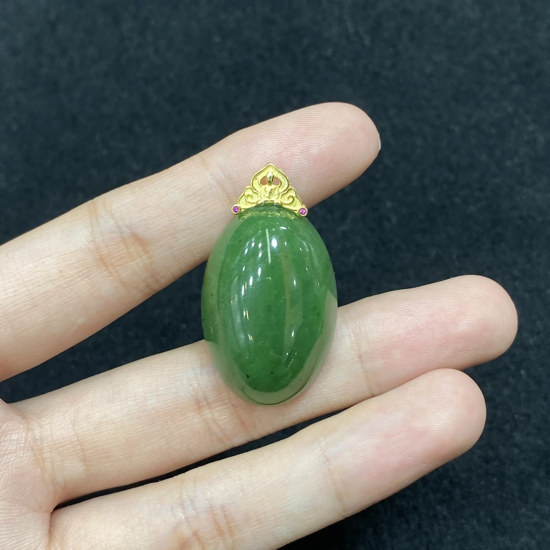 【小北好物】和田玉蛋面吊坠-17QH16X500【多样性发一件】约20*30mm