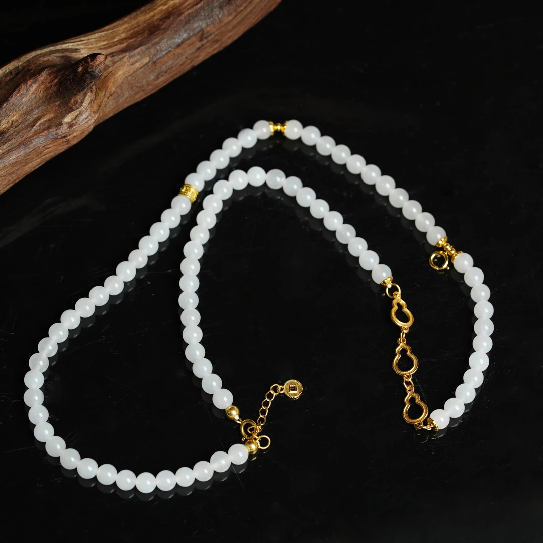 【小北严选】和田玉DIY珠链22-17H121X250【多样性发一件】约5mm