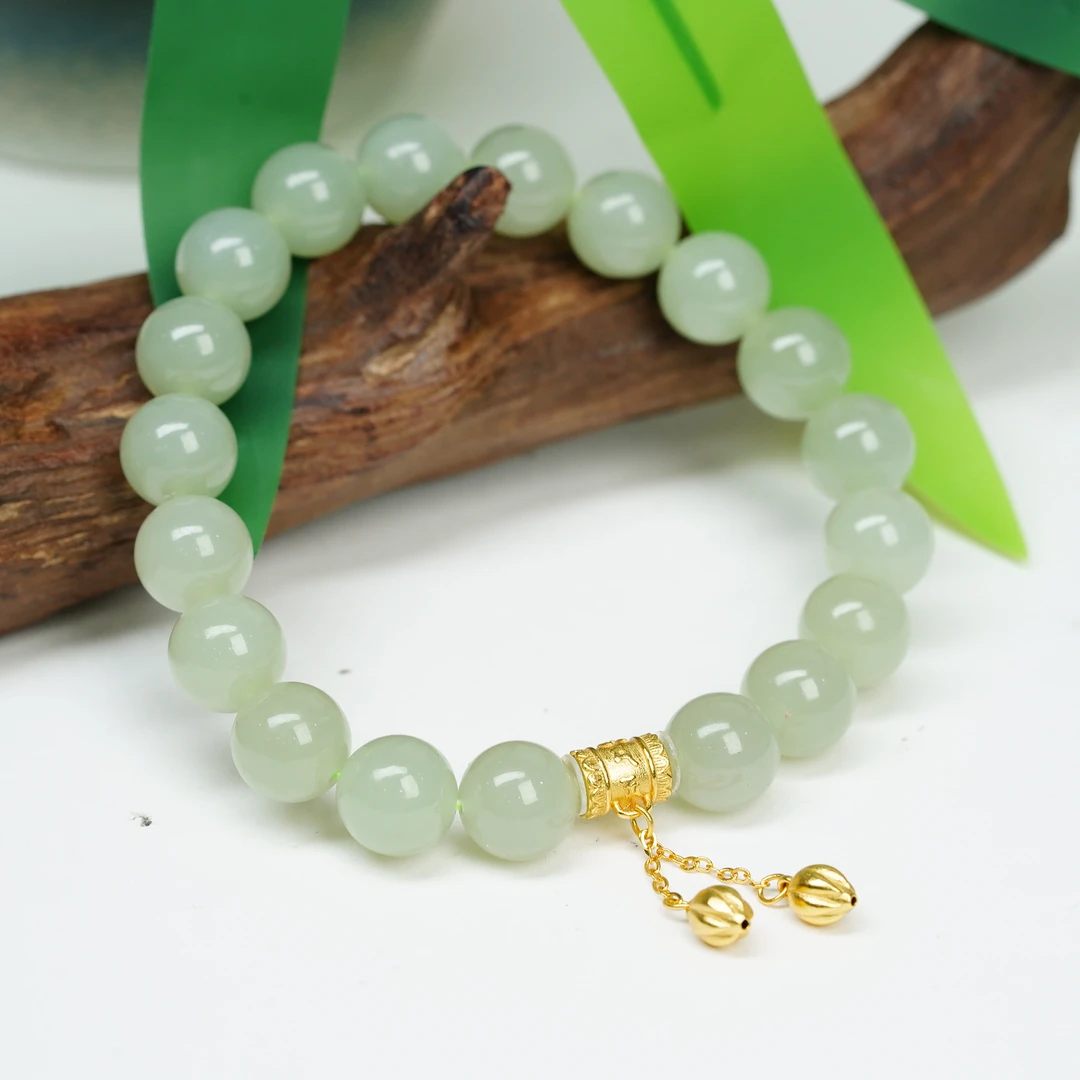 【小北严选】和田玉DIY圆珠手串2-17H65X72【多样性发一件】约10mm