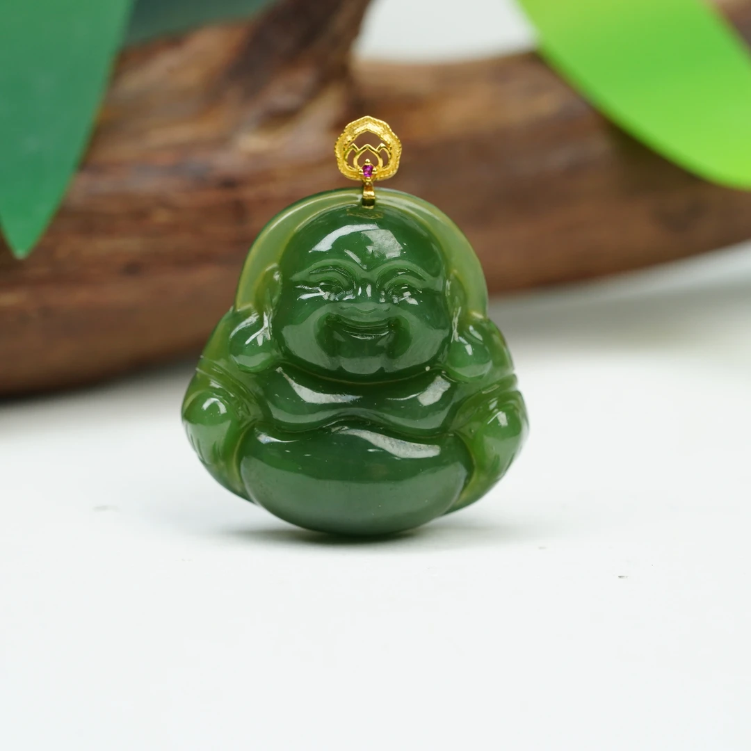 【小北严选】和田玉佛公吊坠-17H75X203【多样性发一件】约25*25mm