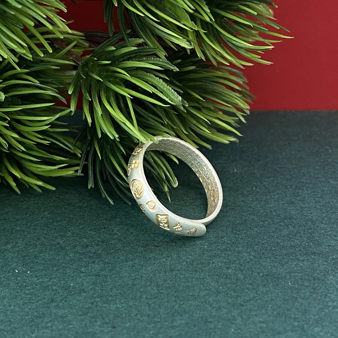 足银银制品 【小北珠宝】足银吉言戒指8-7P20X263