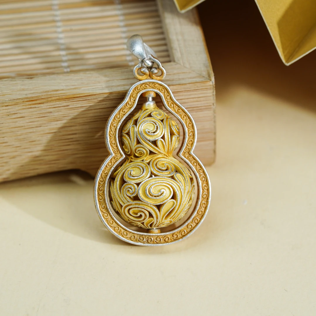足银银制品 【小北好物】足银葫芦吊坠-16QL95X73【尺寸约32*22mm