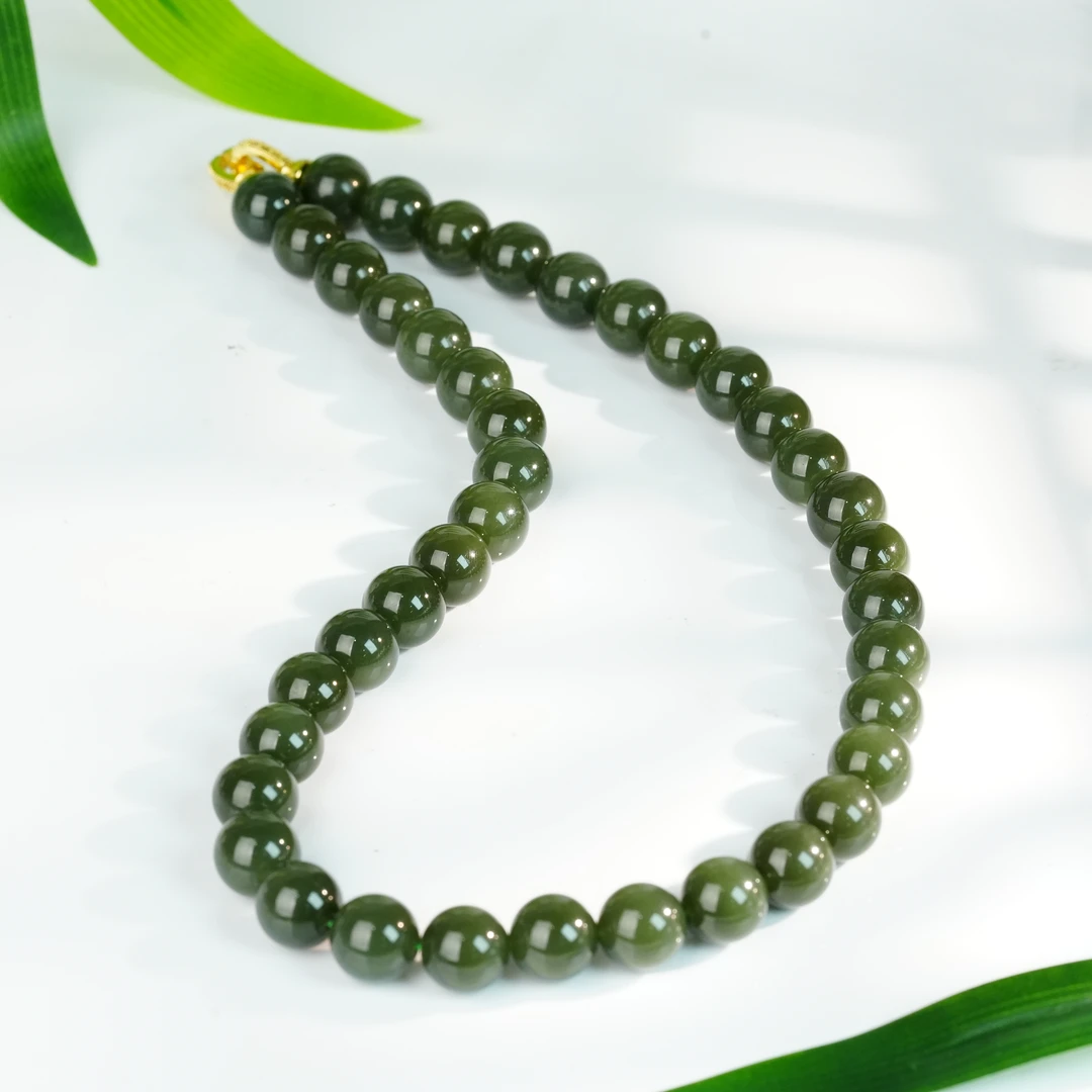 【小北好物】和田玉珠链26-QH10X781【多样性发一件】约12mm