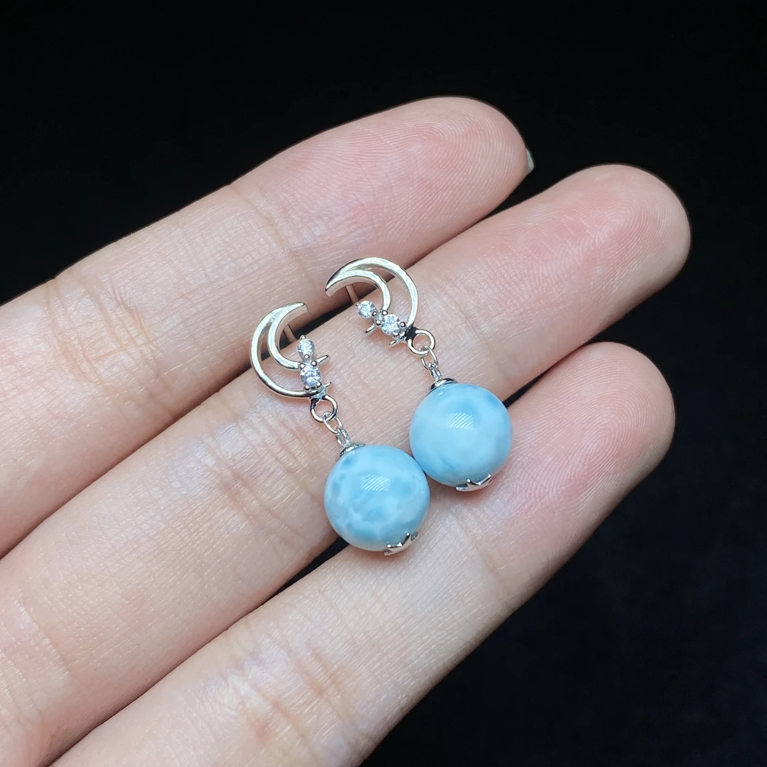 【小北严选】S925银海纹石耳钉22-17K20X282【多样性发一件】约8mm+