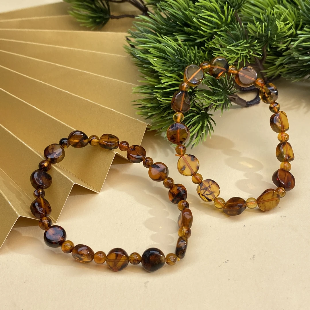 【小北严选】琥珀单圈随型手串-17H215X11【多样性发一件】