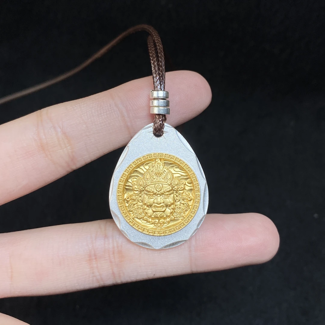 足银银制品 【小北严选】足银吊坠-17L95X10【约24*31mm】带绳