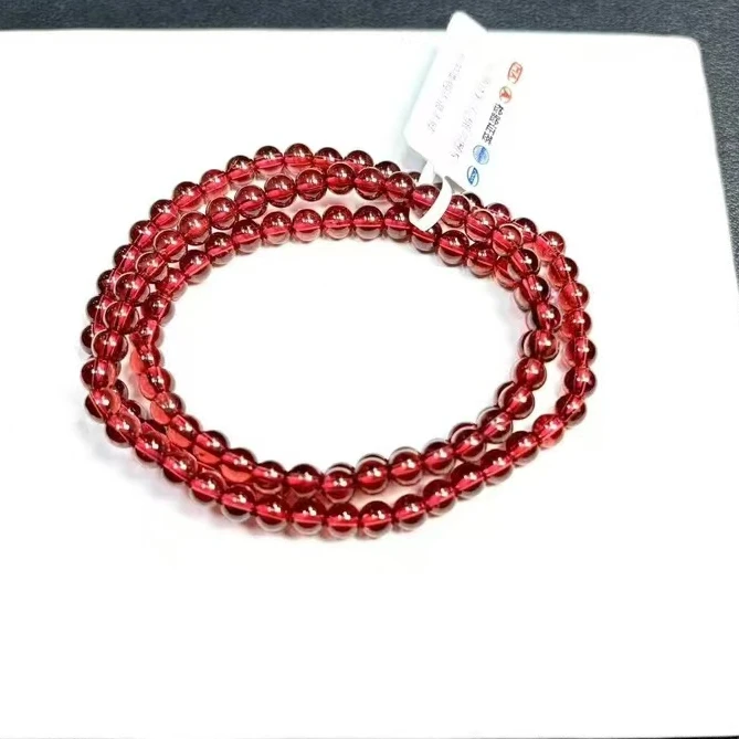 粉石榴多圈手串（多样性发一）天然杂裂矿点，完美主义慎拍SYZB-0230