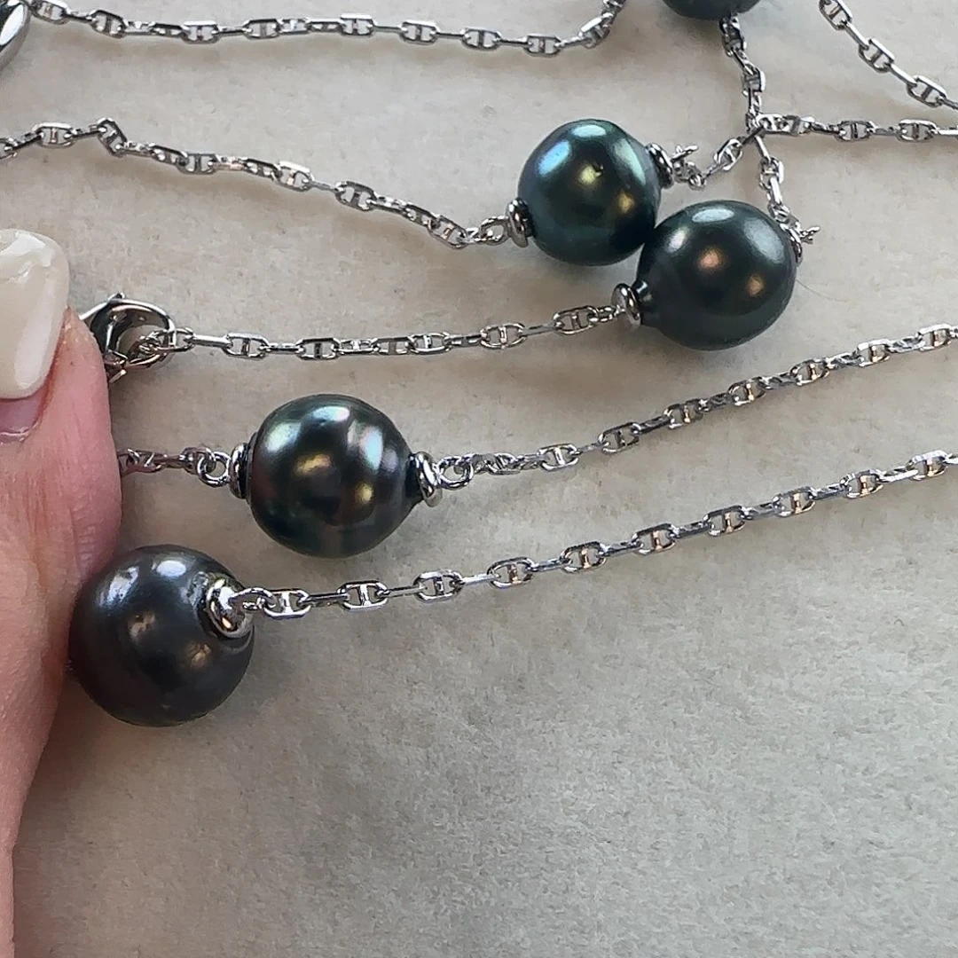 海水珍珠颈饰银S925镶嵌