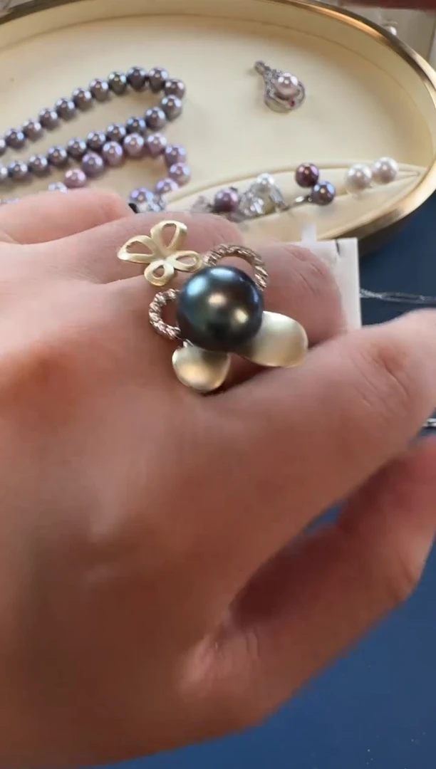 【闪购商品】海水珍珠戒指银S925镶嵌1