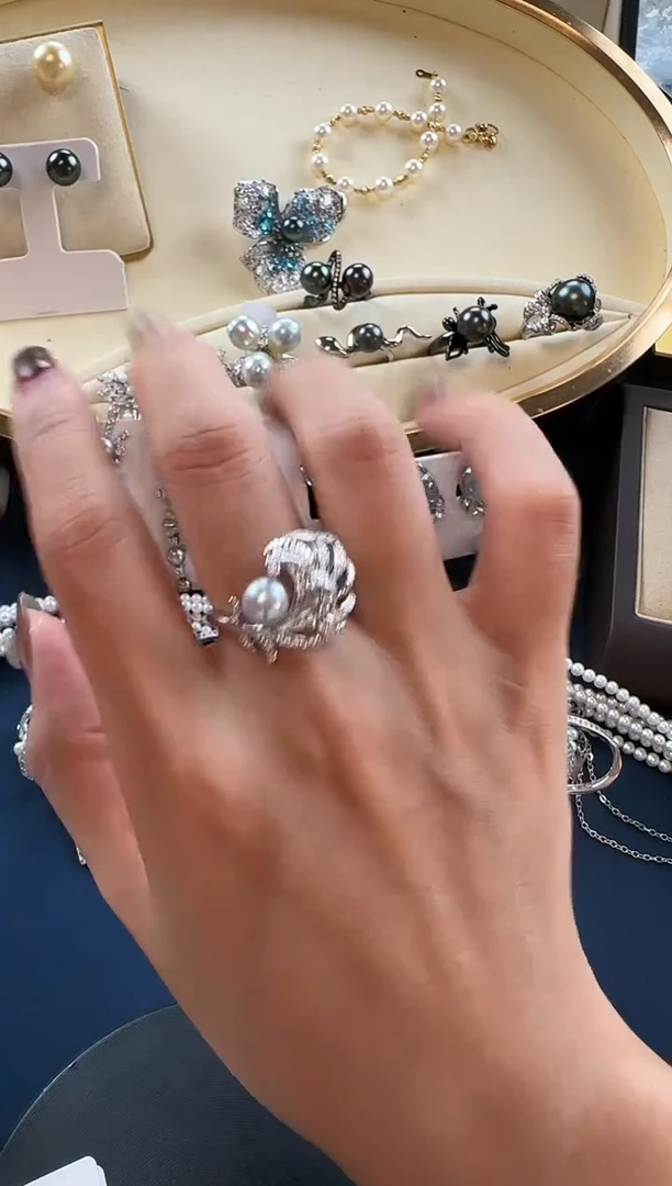 【闪购商品】海水珍珠戒指银S925镶嵌1