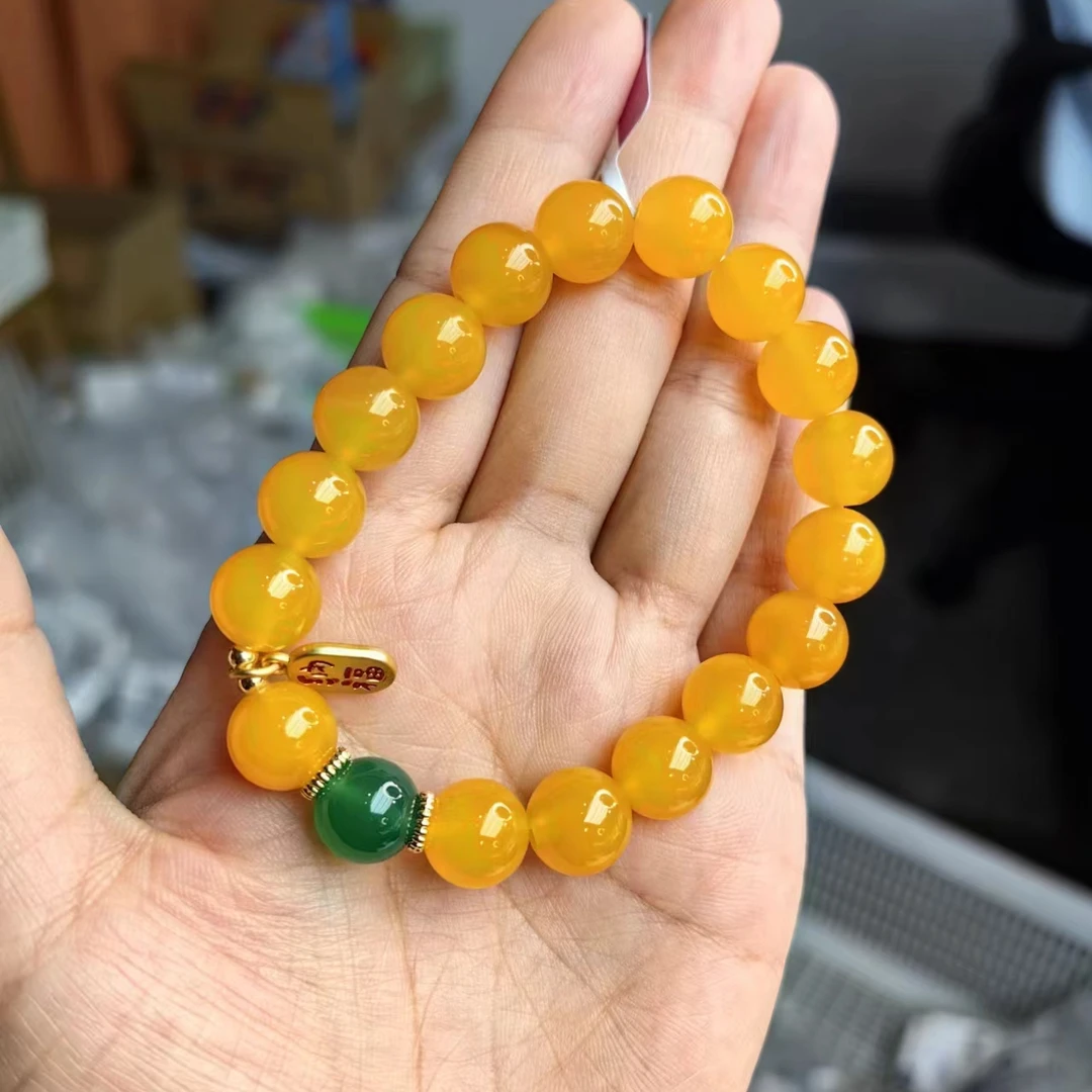 琉璃手链 小羊精选黄色手串