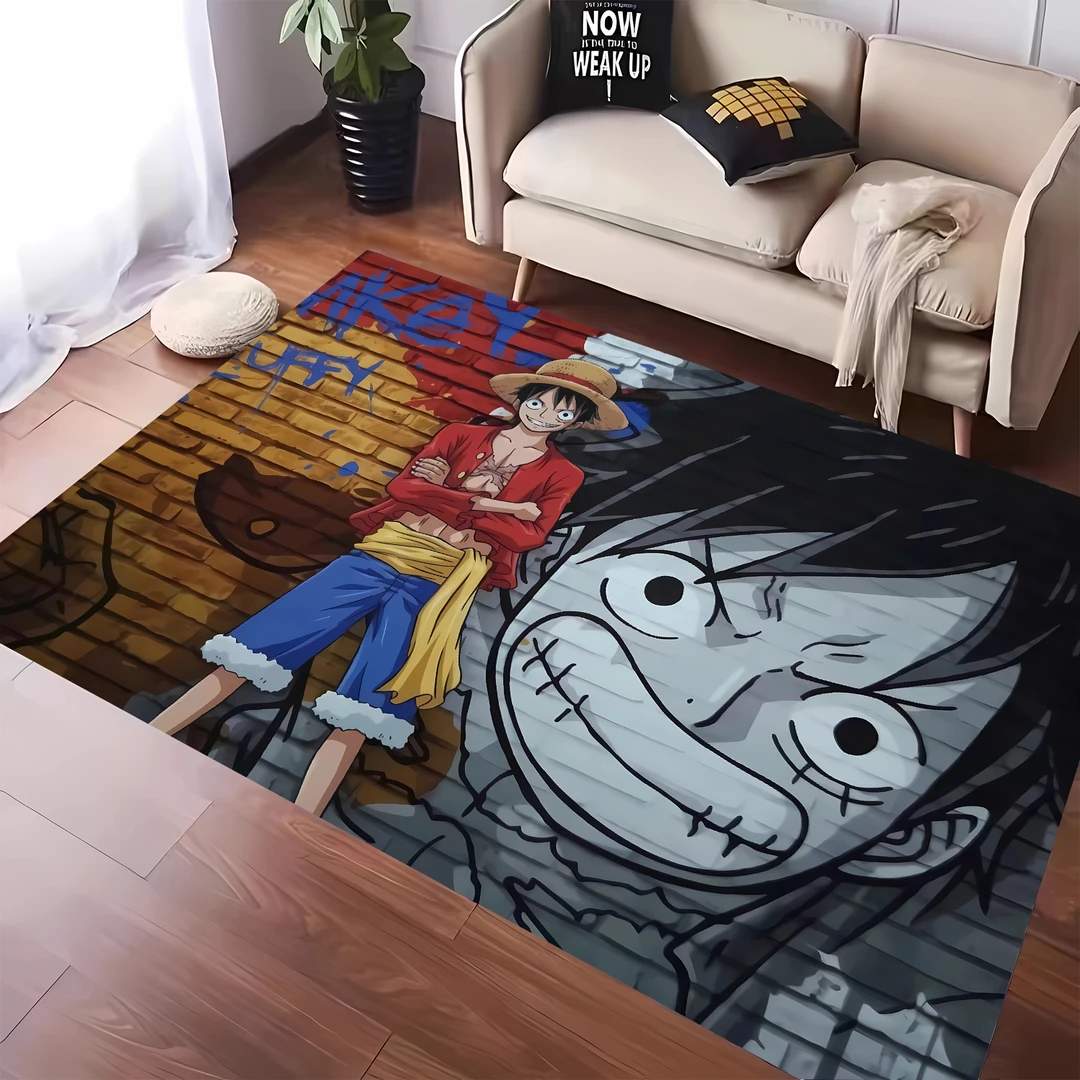 海贼王【插画】日式客厅电脑椅地垫卧室房间床边飘窗耐脏铺满地毯