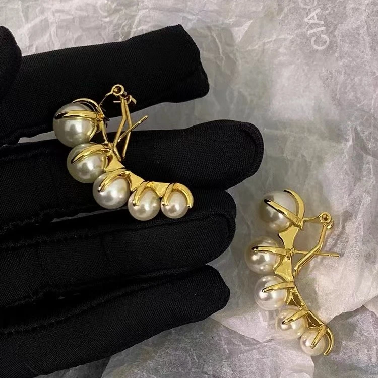 铜合金耳饰 狂飙陈舒婷大嫂同款耳环高叶小众设计高级