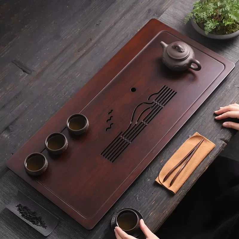 九竹 沧海简约茶盘家用现代家居排蓄双用小型高档功夫茶具干泡台