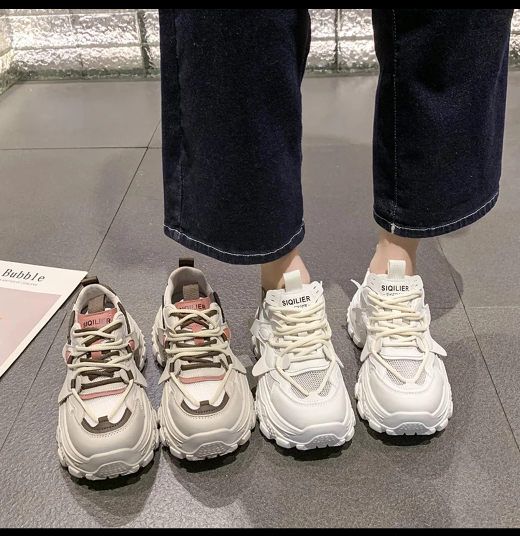 网红老爹鞋女小码厚底休闲鞋夏季新款学生镂空透气运动网鞋2688