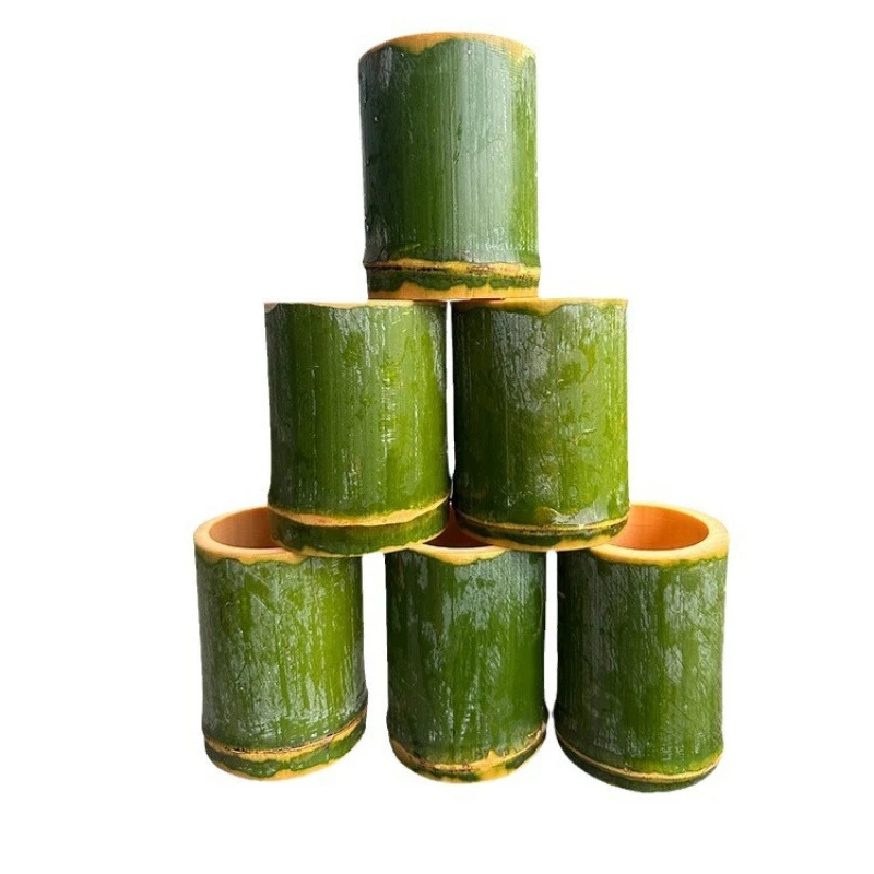 竹筒杯 网红奶茶竹筒杯竹杯冰淇淋竹筒杯新鲜竹筒饭竹子杯竹桶杯