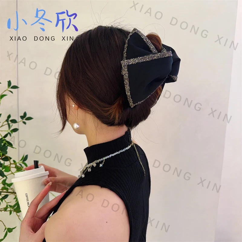 澳黛丽赫本高颜值爆款轻奢仿珍珠气质百搭抓夹轻奢简约时尚鲨鱼夹