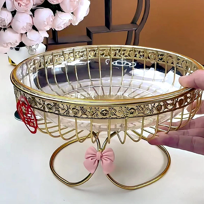 水果盆创意客厅家用茶几点心零食置物架果盘2025新款高档大气盘子