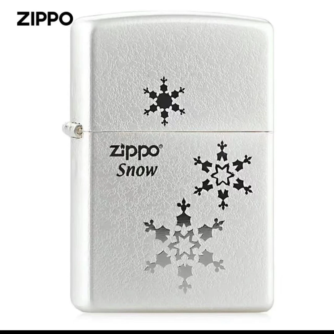 zippo正版打火机韩版银色雪花漫天飞舞经典送礼原装防风男士收藏