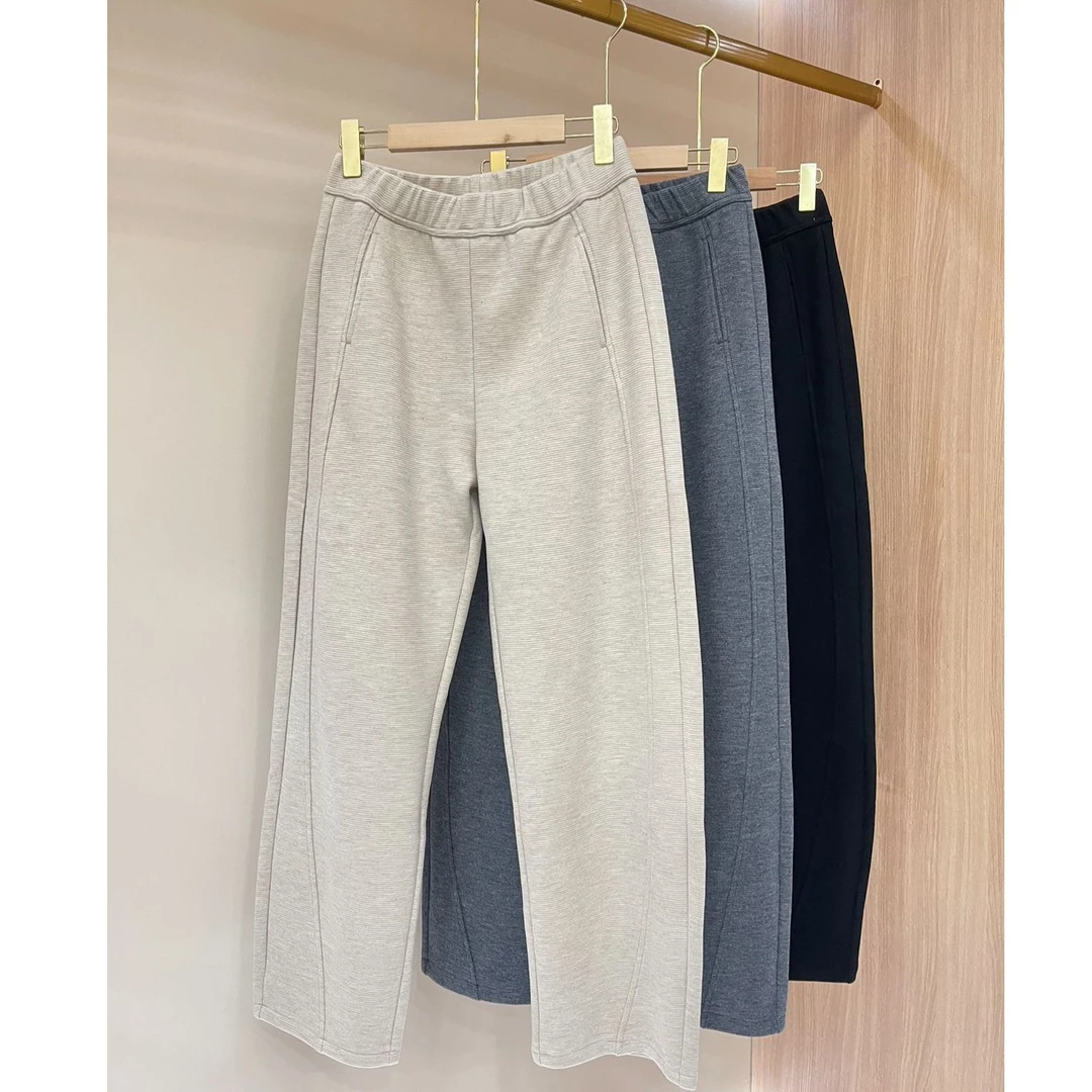 新款休闲宽松百搭女裤3703