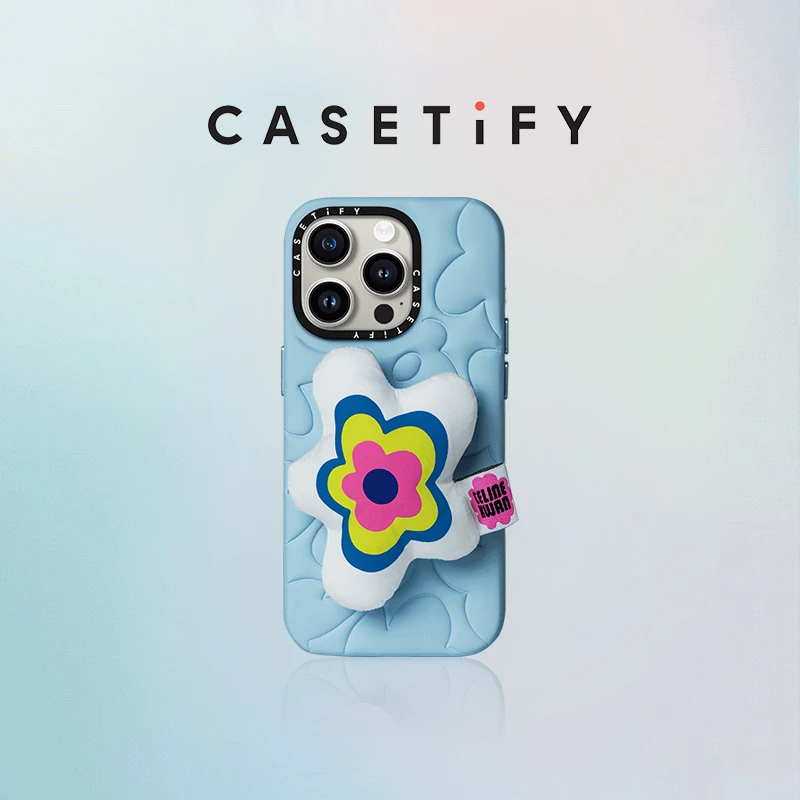 CELINE KWAN x CASETiFY联名 蓝色花朵 适用于iPhone15/14手机壳