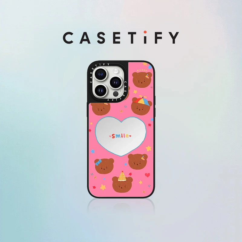 【达人】CASETiFY 微笑小熊iPhone15/14/Plus/Pro/Max手机壳