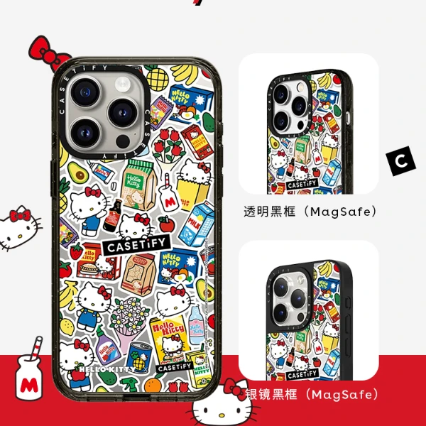 Hello Kitty x CASETiFY集市适用iPhone15/14/Plus/Pro/Max手机壳