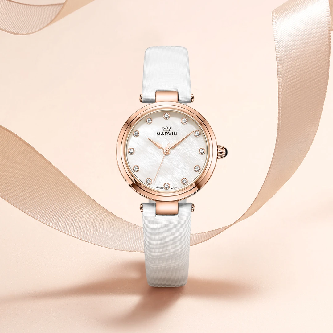 MARVIN摩纹瑞士原装进口高颜值女表百搭潮流石英手表防水告白系列