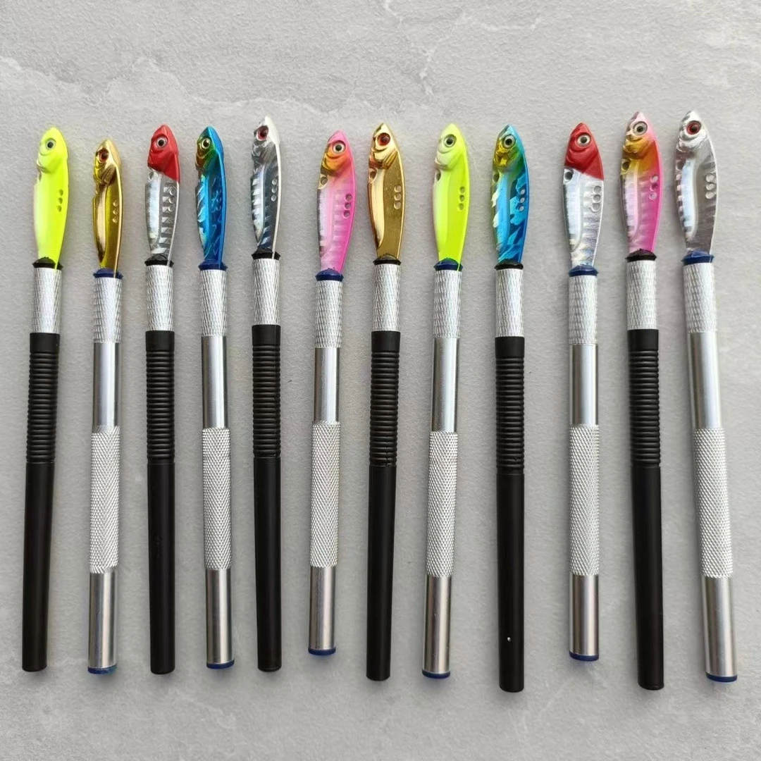 斗鱼棒 鱼缸配件 金属彩色逗鱼展尾训练趣味互动训练鱼逗鱼棒