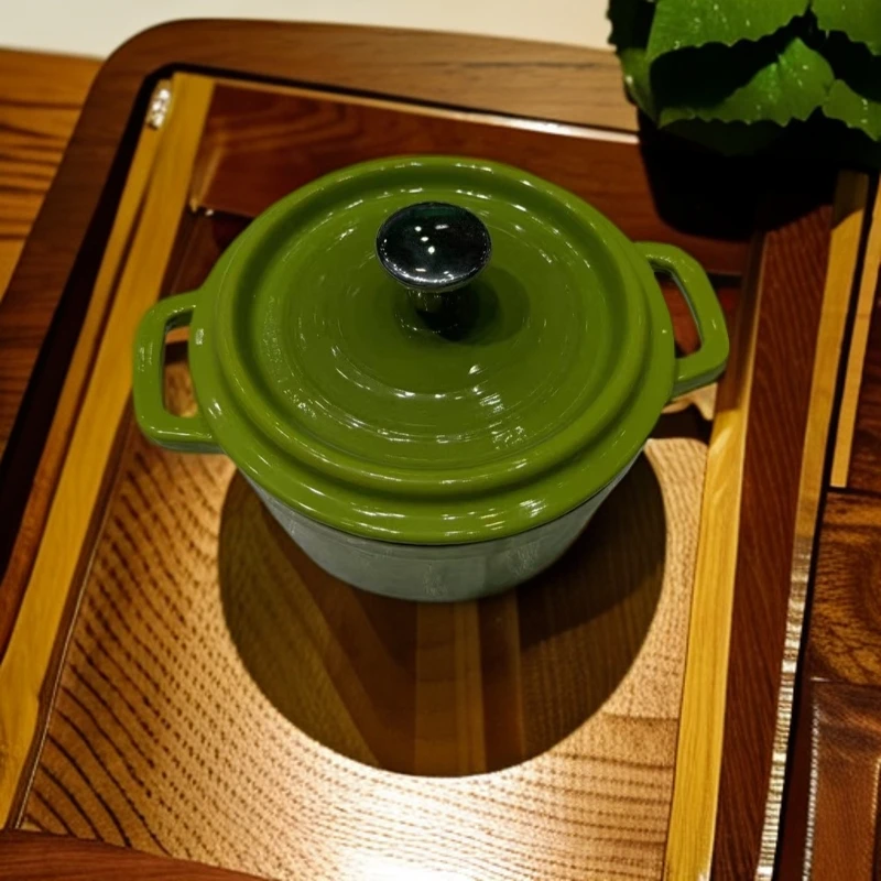 AL 16CM 三色  铸铁珐琅 无涂层 汤锅