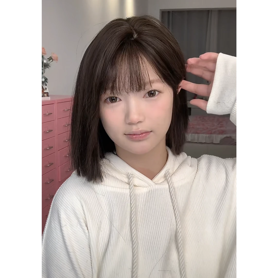 思丝【小亦专属】短直发齐刘海假发造型自然佩戴日常全头套
