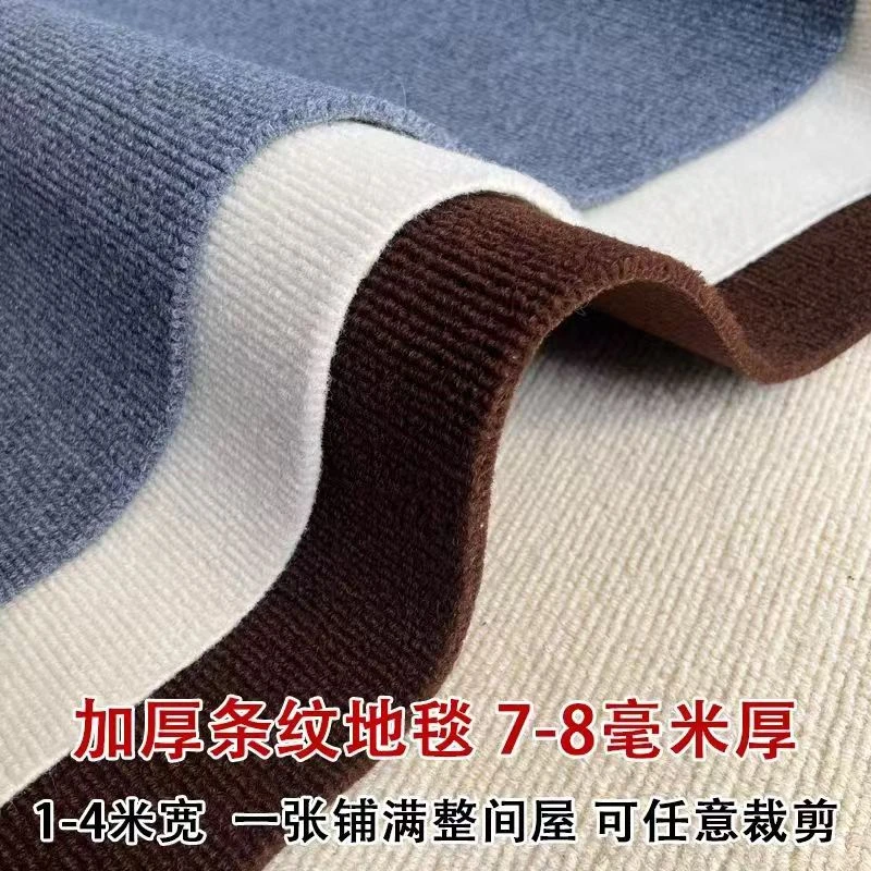 家用满铺地毯办公室大面积客厅卧室整卷全铺纯色商用房间加厚地毯