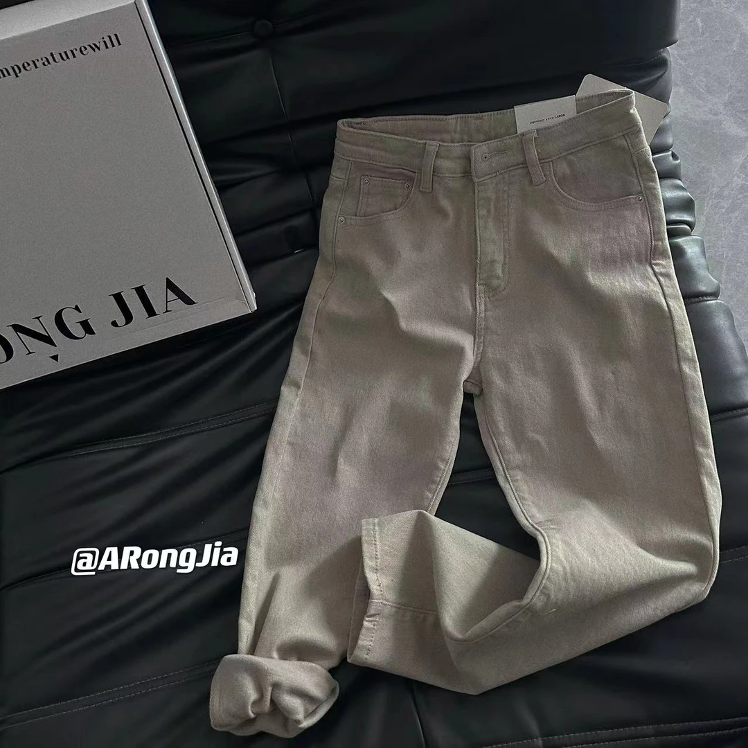 【ARONG阿荣家】牛仔裤21577-卡其色-SML-XL-W