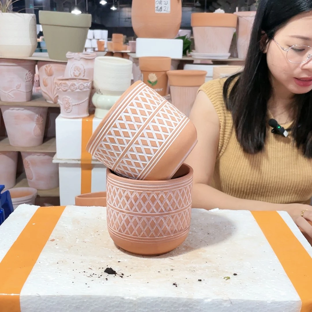 【闪购商品】红陶20CM以下红陶菱形波西米亚12-11（2个