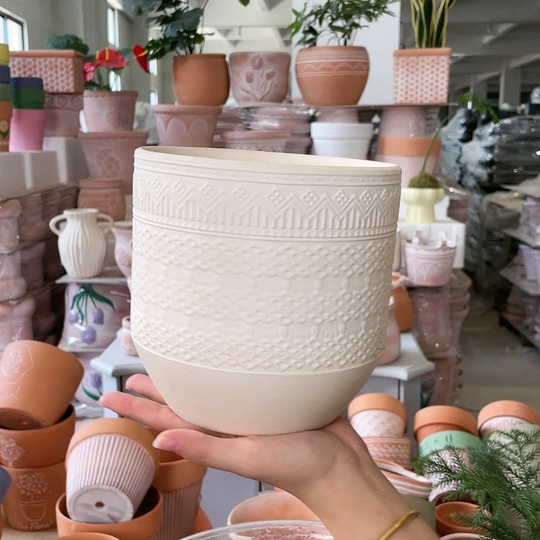 【闪购商品】红陶20CM以下Ｘ１１９机雕白陶16-16