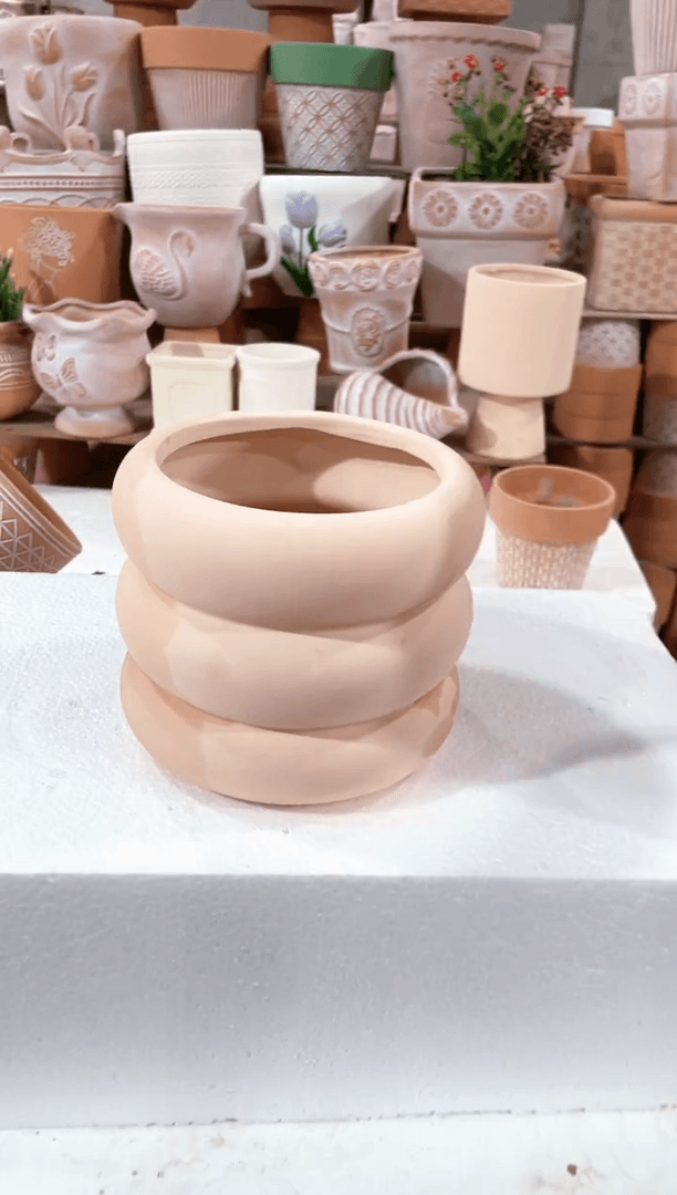 【闪购商品】红陶20CM以下素色甜甜圈口径16高度14