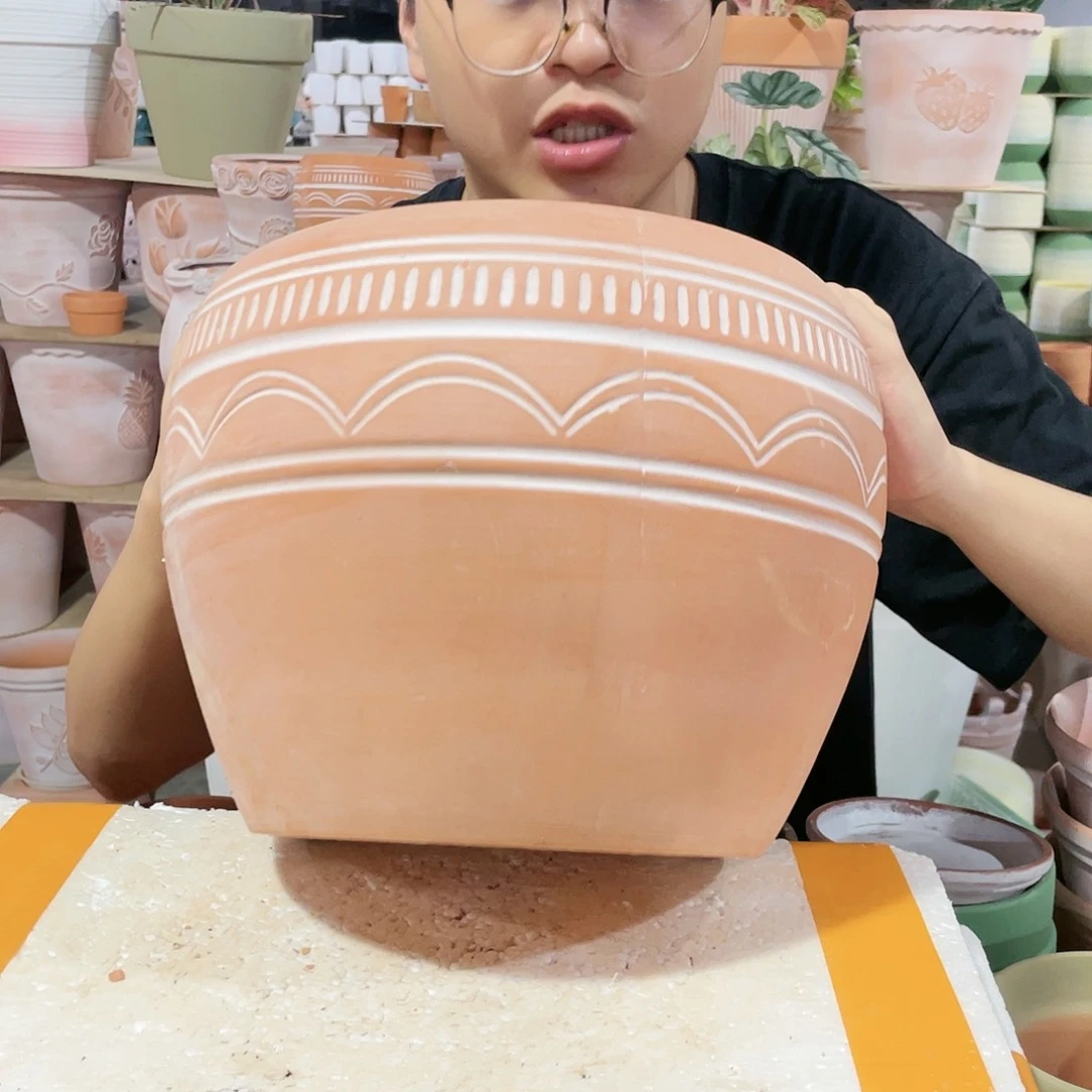 【闪购商品】红陶20CM以下复古美式圆盆27-22