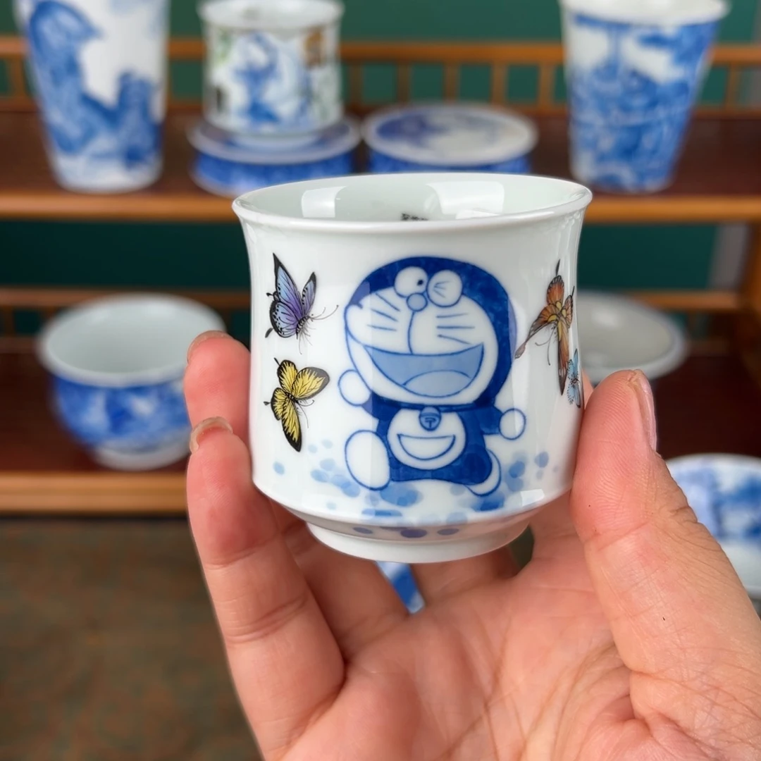 【闪购商品】物***℡景德镇全手工机器猫单杯