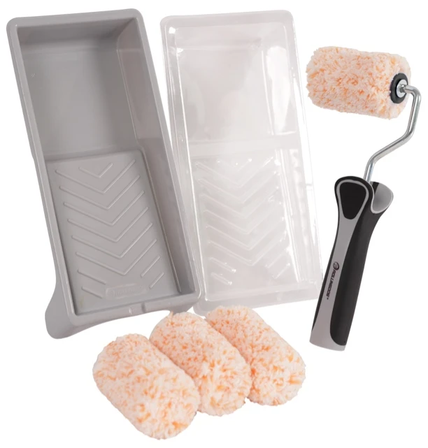 涂刷工具滚动狗2寸美式滚筒套装4个滚筒搭配2寸托盘和保护膜两个