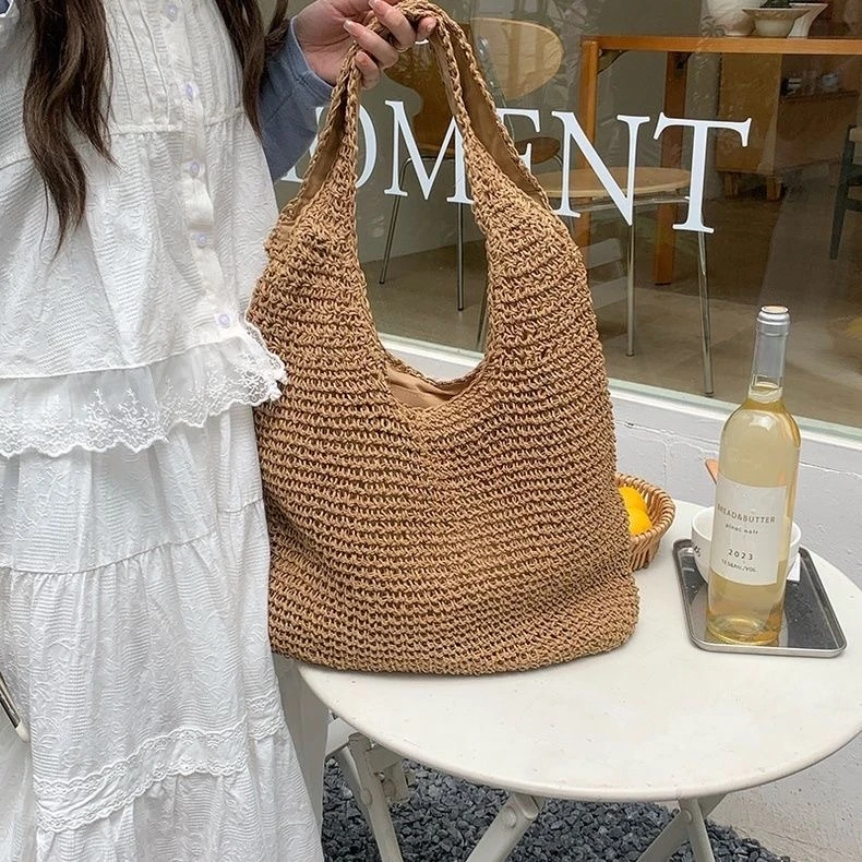 【好物分享】草编包夏季百搭休闲单肩包森系手工编织包大容量新