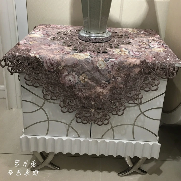 欧式布艺床头柜盖布高档餐桌布茶几桌布圆桌桌布圆形电视柜盖巾罩