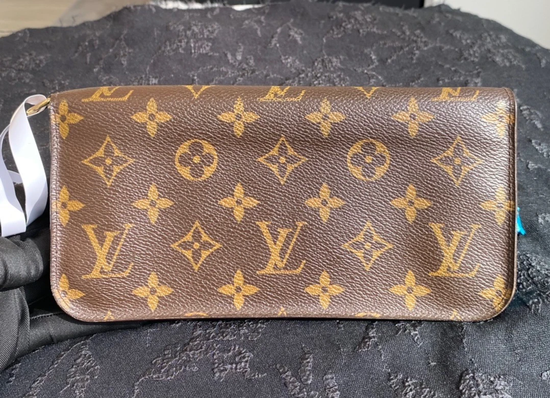 95新 LouisVuitton/路易威登 lv老花拼色蓝钱包