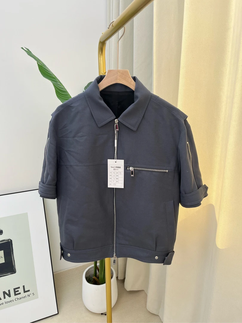 DIOR/迪奥正面拉链短袖夹克外套 95码/0754