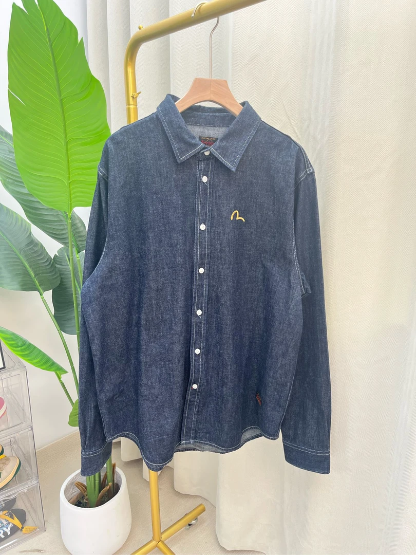 Evisu/福神 画框图案印花长袖衬衫 XXL码/1566