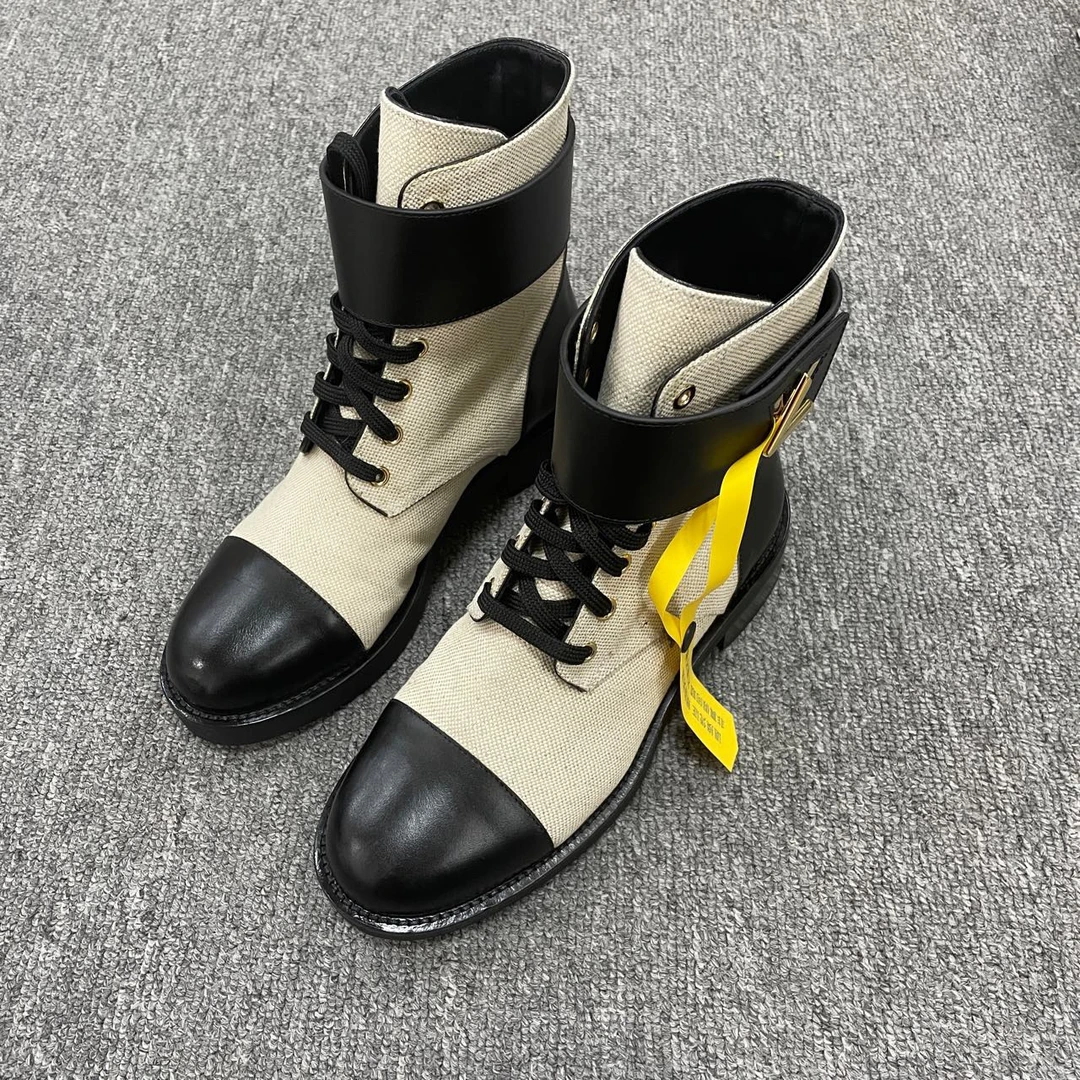 LOUIS VUITTON/路易威登 短筒拼接色马丁靴 38码/2338